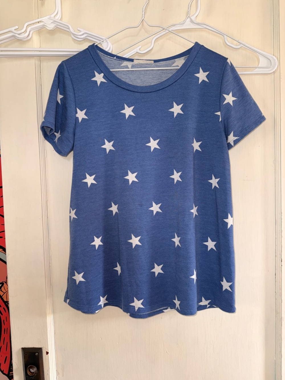 Blue Star Print Short Sleeve Tee